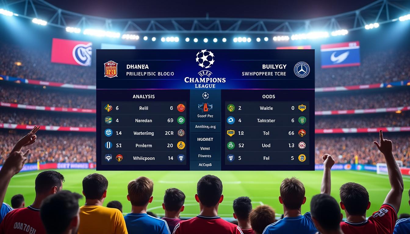 découvrez nos pronostics détaillés pour la ligue des champions du mercredi 22 octobre 2025 : analyses complètes, cotes actualisées, compositions probables et toutes les infos pour savoir où suivre les matchs en direct.